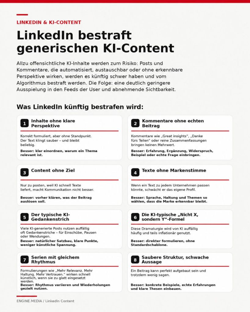 Linkedin Algorithmus bestraft generischen KI-Content